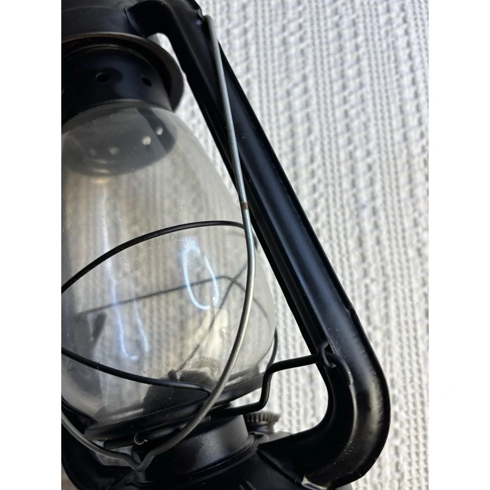 Lamplight Farms Aluminum Black Lantern Oil Lamp Lantern, Camping Hiking Outdoors